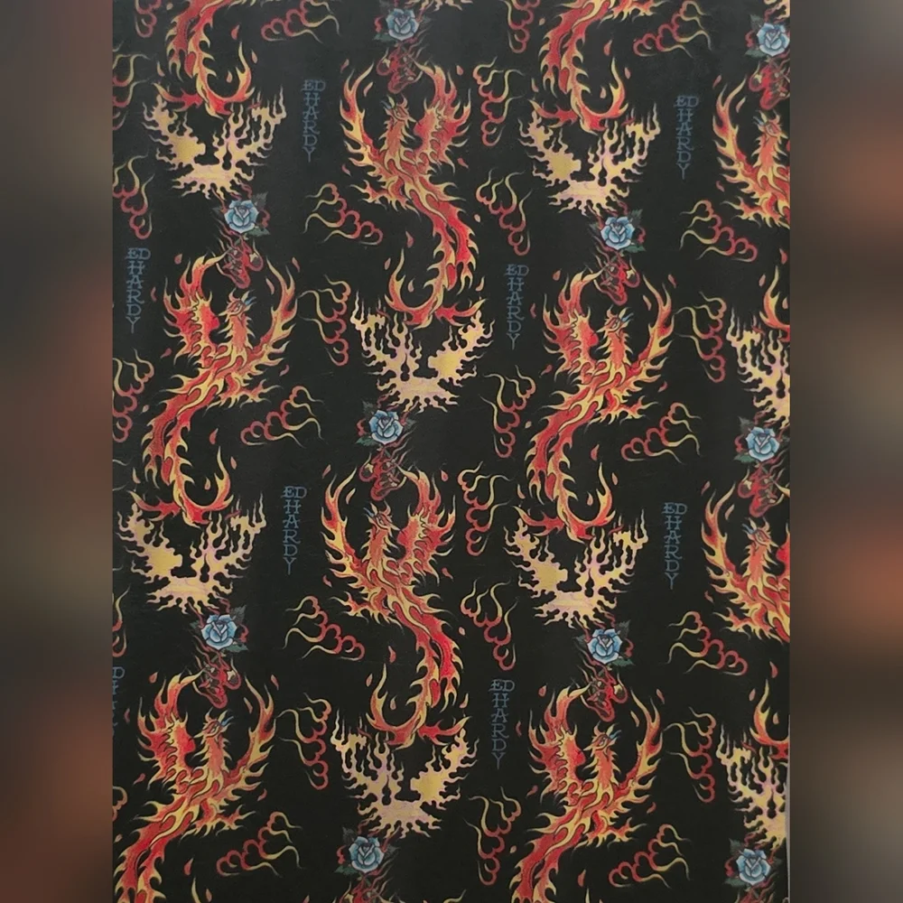 🐦‍🔥 Ed Hardy Phoenix Rising Shower Curtain Set 14 Pieces